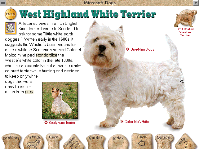 Microsoft Dogs Breed Detail (1995)